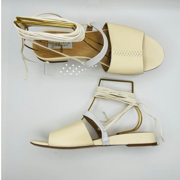 GABRIELA HEARST cream neutral Tara Strappy Low-Heel Sandals size 40 - Picture 5 of 9